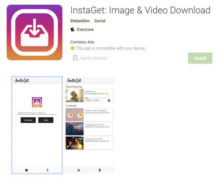aplikasi download instagram InstaGet