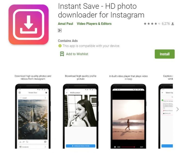 aplikasi download instagram Instant Save