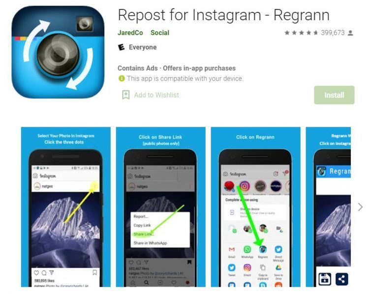 instagram downloader Regrann