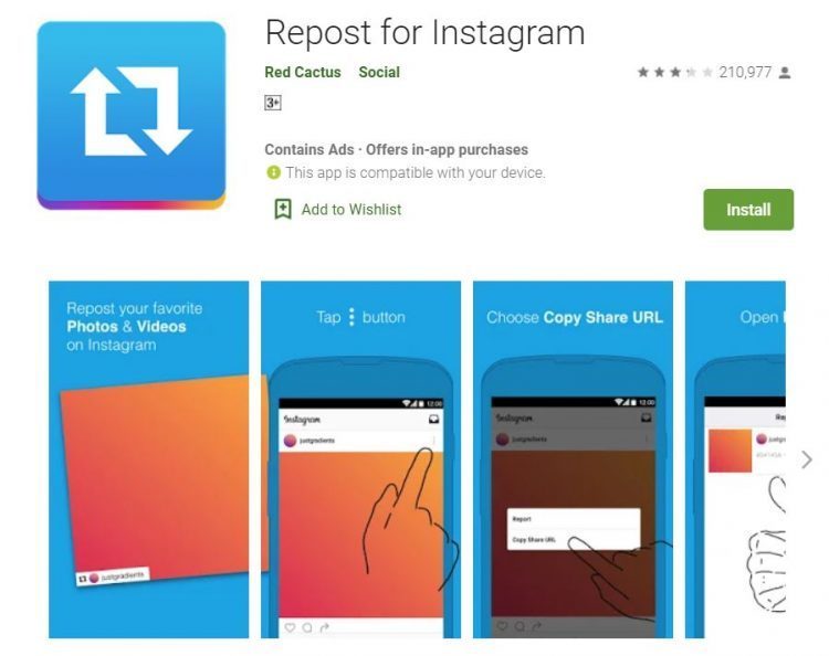 instagram downloader Repost App