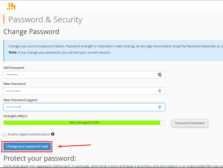 Cara Mengubah Password Cpanel