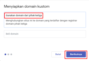 Mengarahkan Domain ke Google Sites