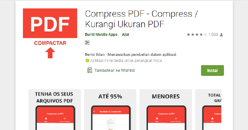 Aplikasi kompres PDF - kompres PDF gratis